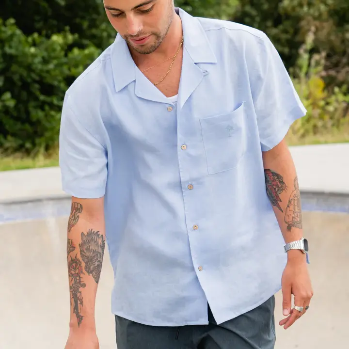 The "Coastal Breeze" Linen Shirt
